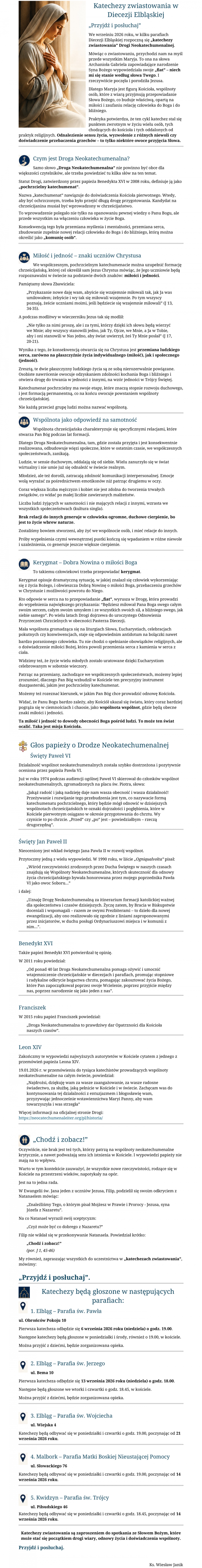 Katechezy zwiastowania do Internetu
