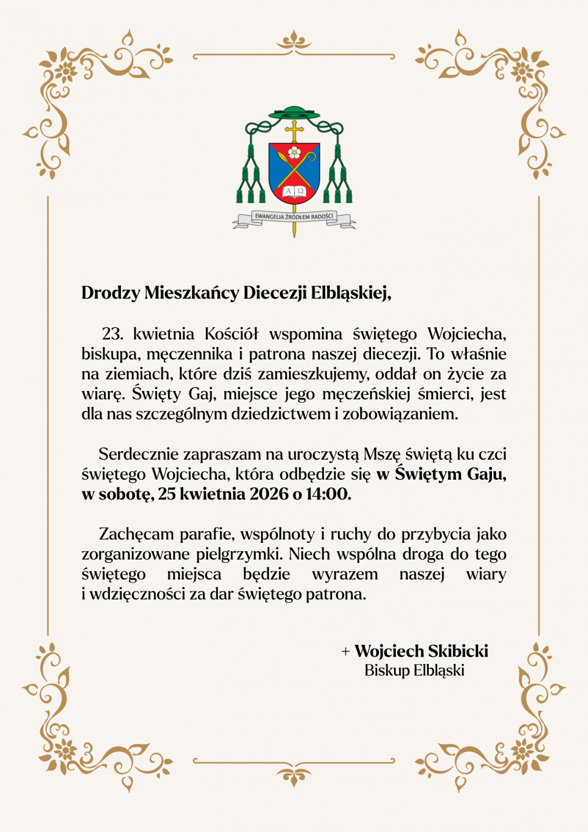 Swiety Gaj zaproszenie